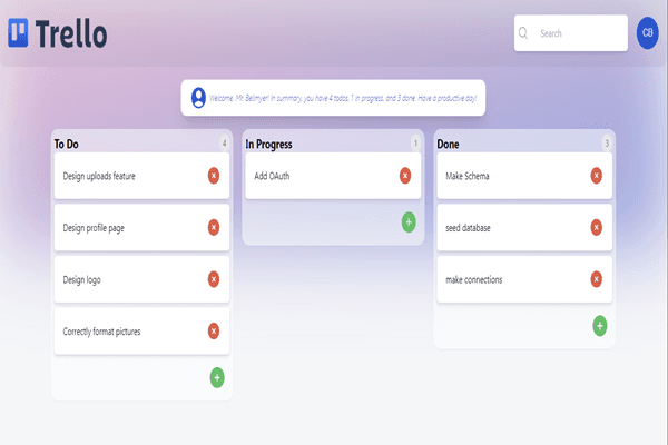 A trello clone that implements openAI api to have chatGPT summarize your day